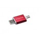 LECTOR DE TARJETA OTG USB-MicroUSB Rojo